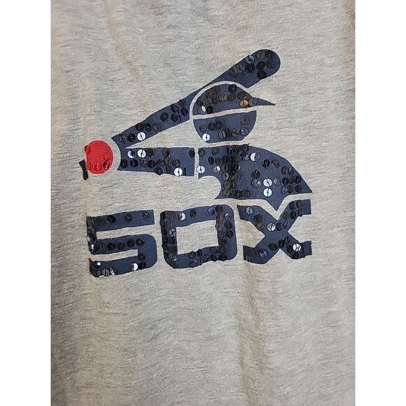 Red Jacket Gray Chicago White Sox MLB Baseball Raglan Sleeve Top Junior's Large - Picture 6 of 8